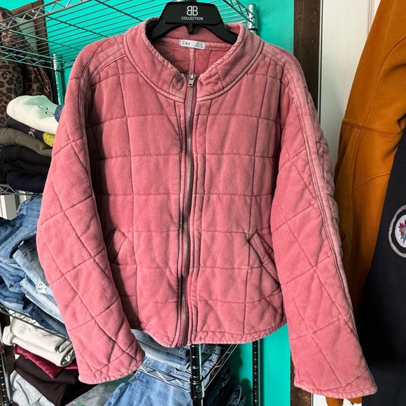 Dex Jackets & Blazers - Dex Pink Quilted Zip-Up Jacket